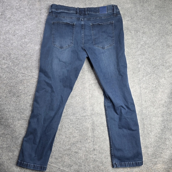 Mugsy Fultons Jeans Mens 36 X 28 Dark Wash Flex Stretch Casual - Picture 2 of 6